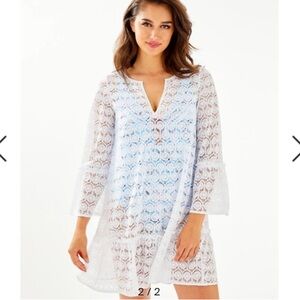 Lily Pulitzer Honeycomb Payton Cover Up Sz S White Lace
